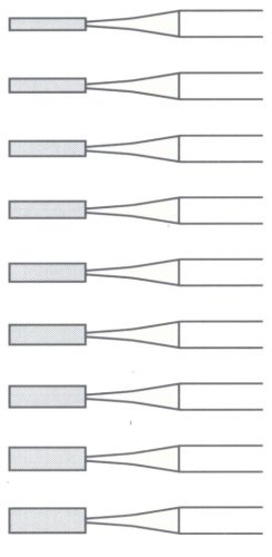 Dentorium Tungsten Carbide Cutters FISSURE CYLINDER