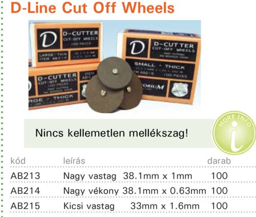 Dentorium D-Line Cut-Off Wheel for Chrome Cobalt