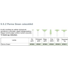 Dentorium Perma Green Porcelán csiszoló 12 darab