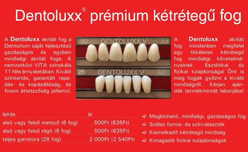 Dentoluxx Premium Acrylic Teeth UPPER ANTERIOR
