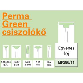 Perma Green Mounted Stones FLAT head PORCELAIN finish