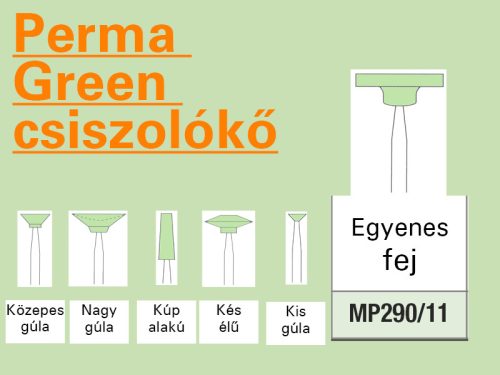 Perma Green Mounted Stones FLAT head PORCELAIN finish