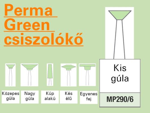 Perma Green Mounted Stones SMALL inverted cone PORCELAIN finish