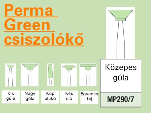 Perma Green Mounted Stones MEDIUM inverted cone PORCELAIN finish