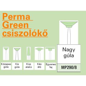   Perma Green Mounted Stones LARGE inverted cone PORCELAIN finish