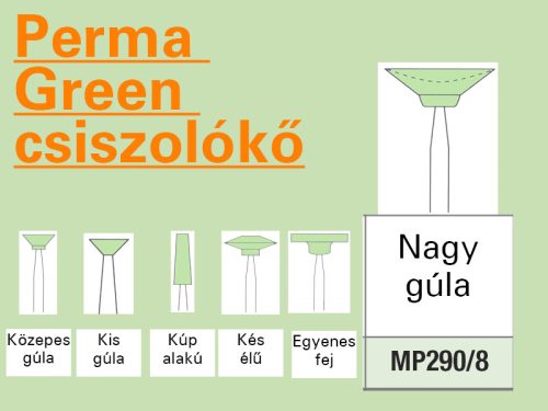 Perma Green Mounted Stones LARGE inverted cone PORCELAIN finish