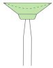 Perma Green Mounted Stones LARGE inverted cone PORCELAIN finish