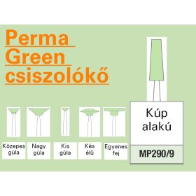 Perma Green Mounted Stones TAPERED cone PORCELAIN finish