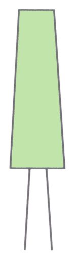 Perma Green Mounted Stones TAPERED cone PORCELAIN finish